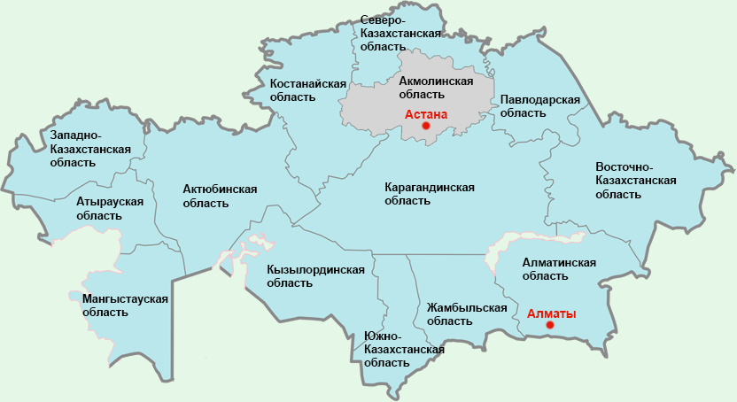 Национальный научный портал Республики Казахстан :: Интерактивная карта